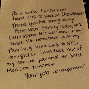 Note from Nurse to Airline